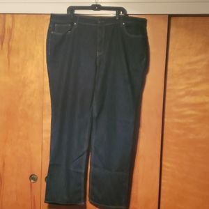 Dark wash blue jeans